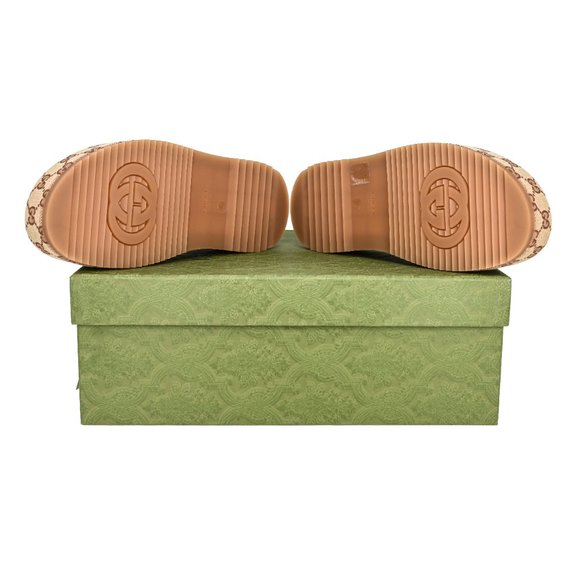 Gucci 573018 Women's GG Canvas Platform Slide Sandals - Picture 10 of 16